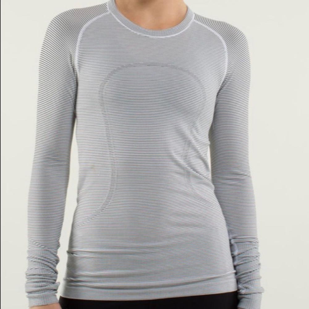 Swiftly tech long sleeve shirt striped